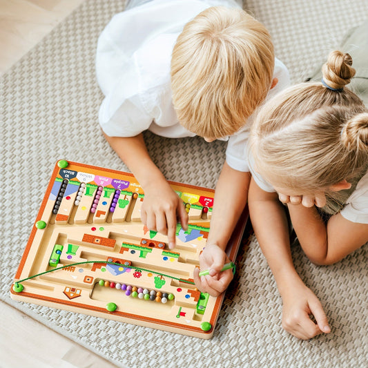 Wooden Magnetic Maze Board